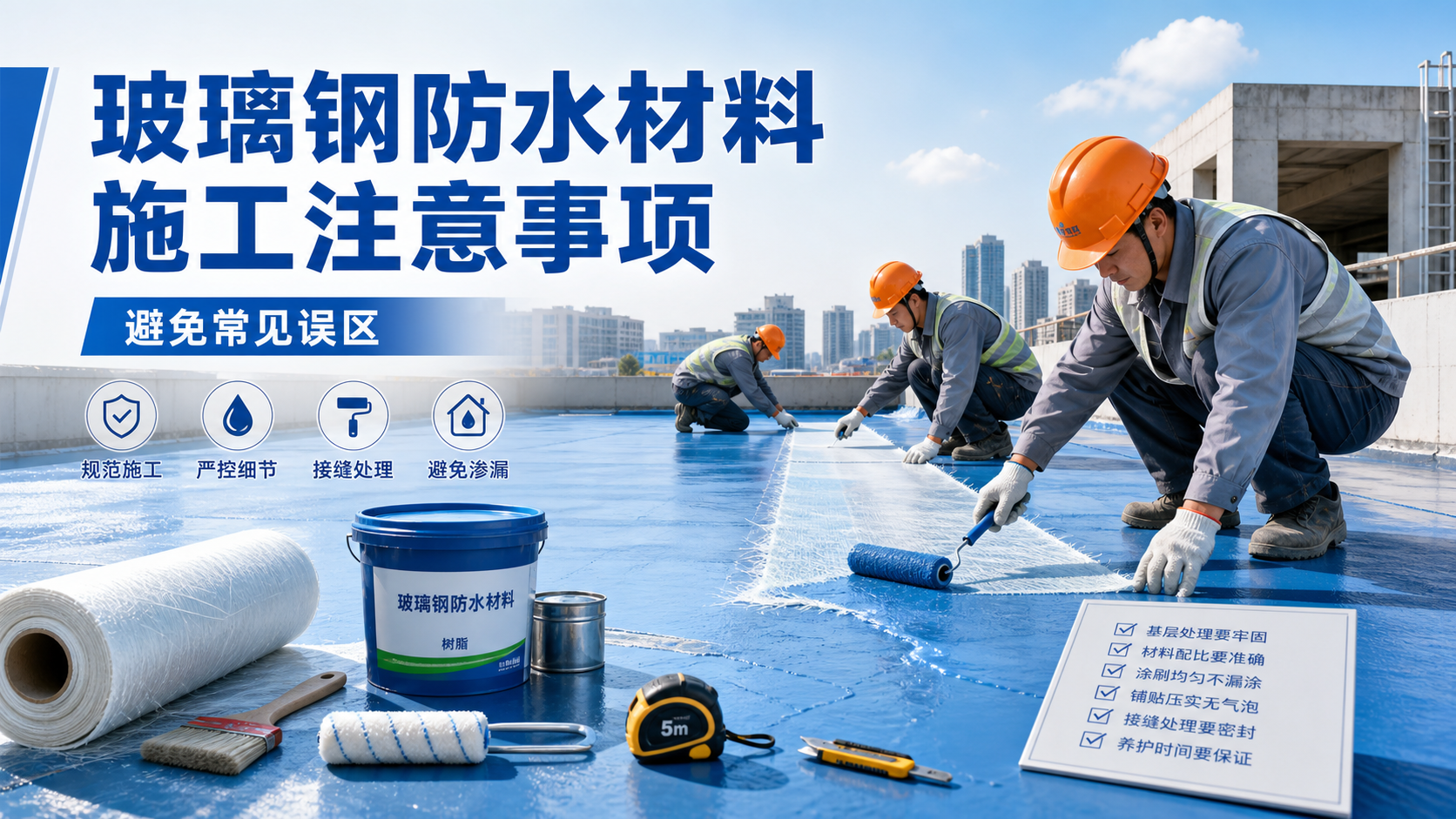 玻璃钢防水材料施工注意事项，避免常见误区 阳江 版