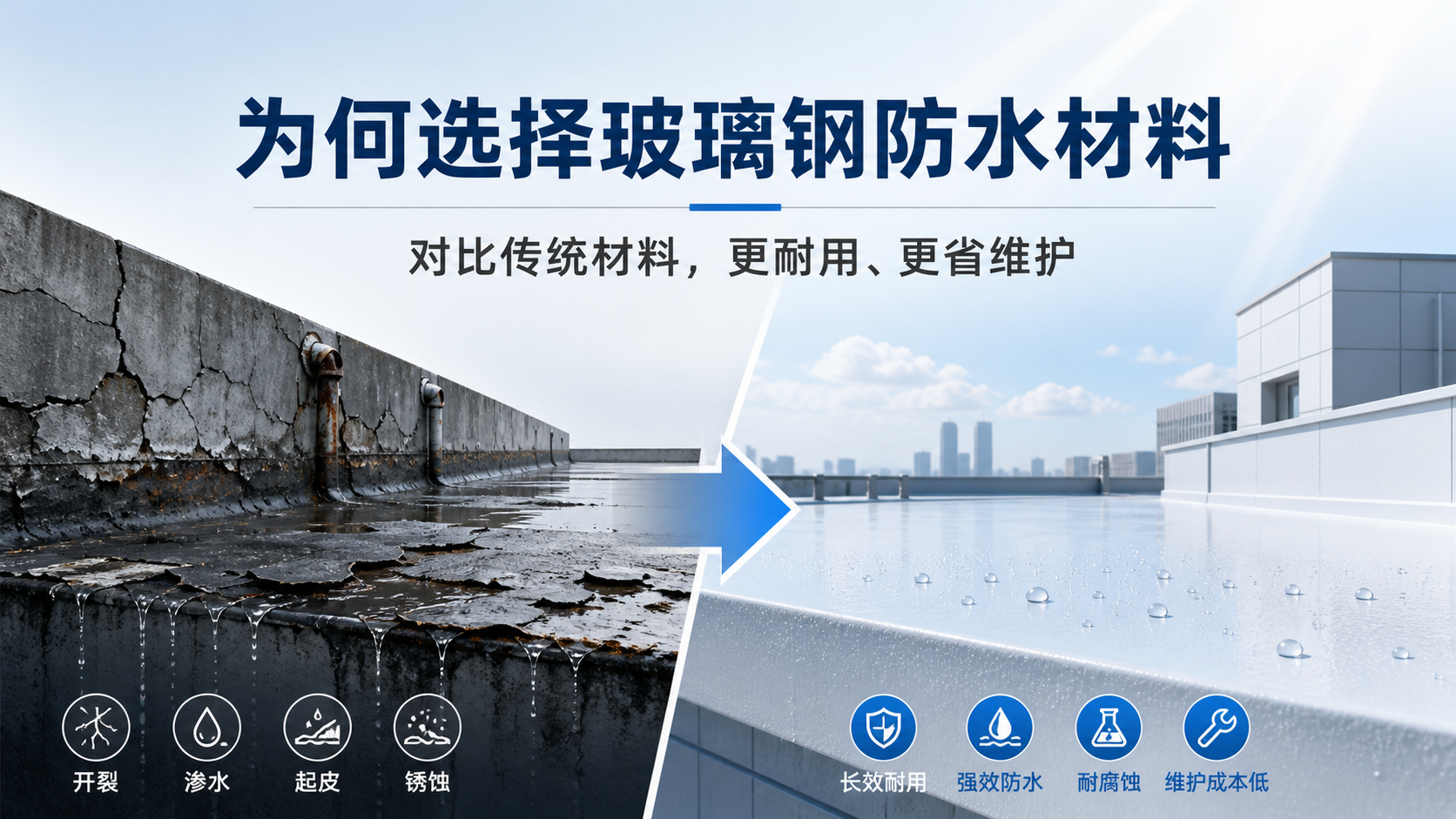 在阳江,为何选择玻璃钢防水材料而非传统材料
